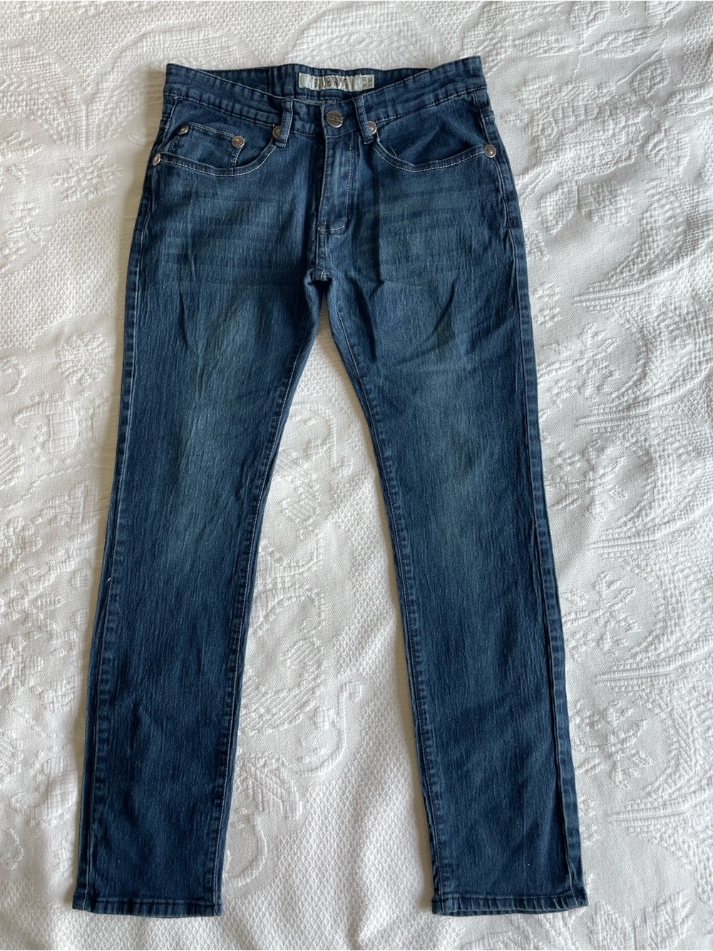 Women’s Straight Leg Jeans in Dark Blue waist 30” inseam 28.5”